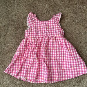 GAP Pink and White Checkered Kids Dress
